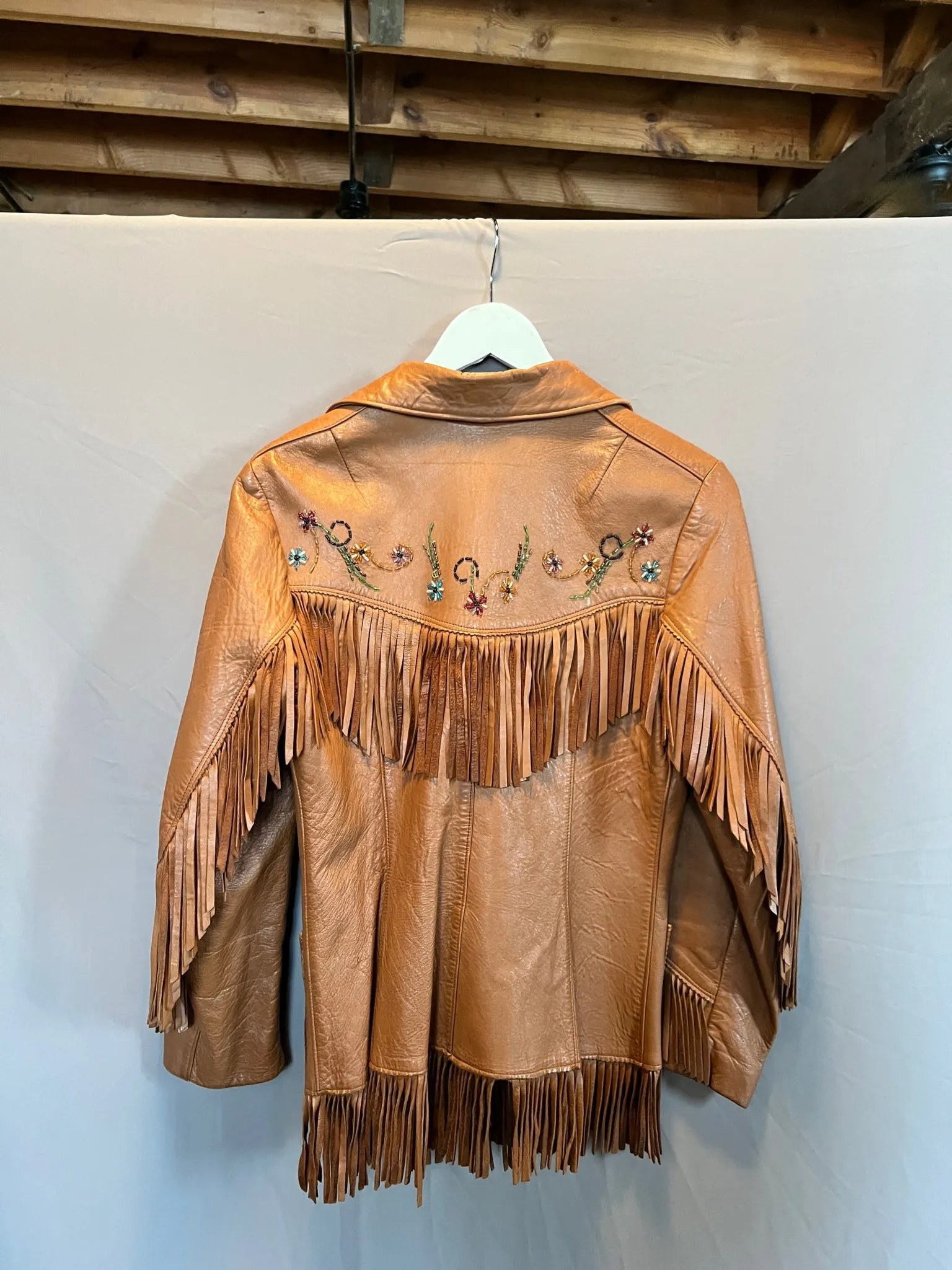 1950s RARE Chris Line Deerskin Beaded Fringe Jacket