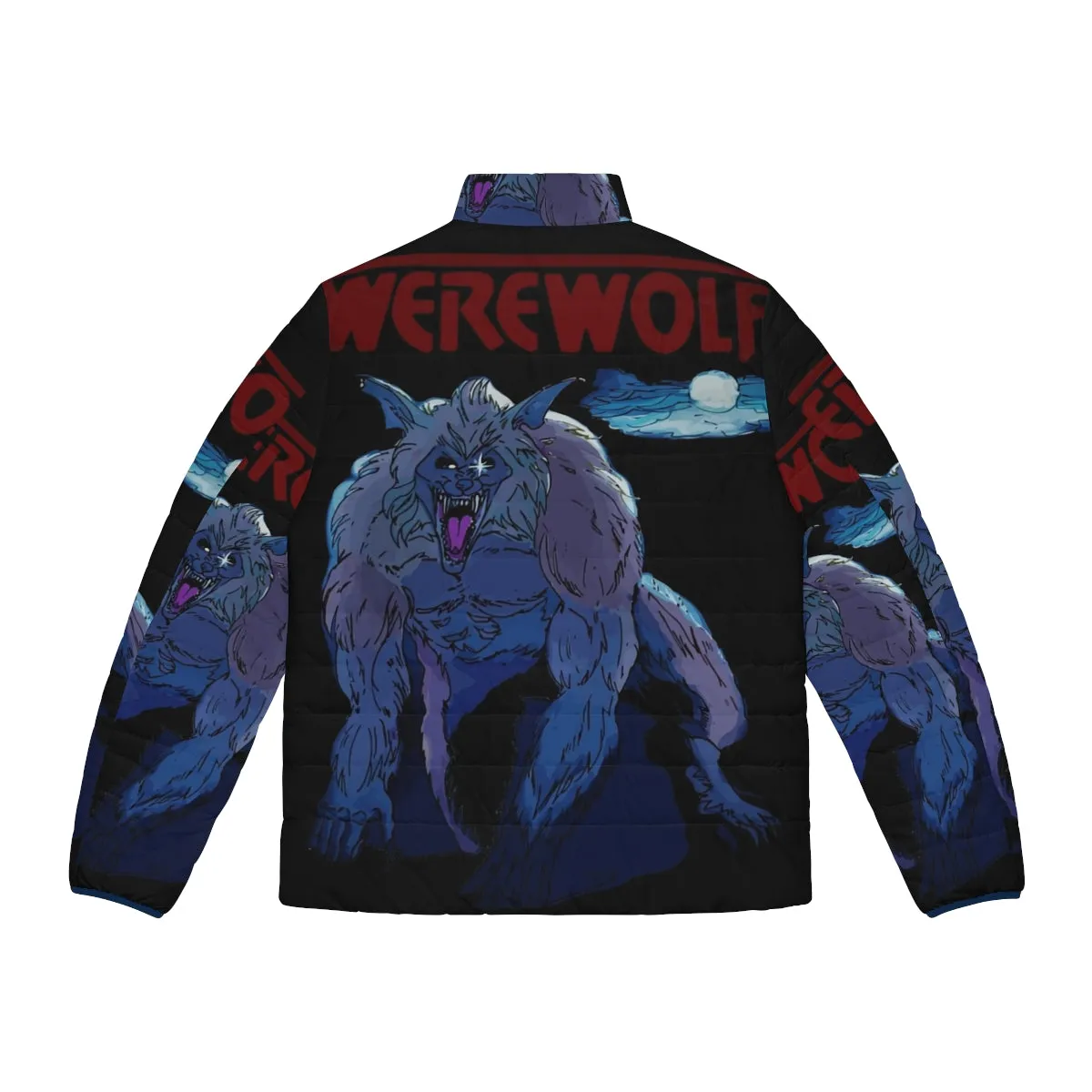 1987 Werewolf TV Show Puffer Jacket | Retro 80s Horror Apparel