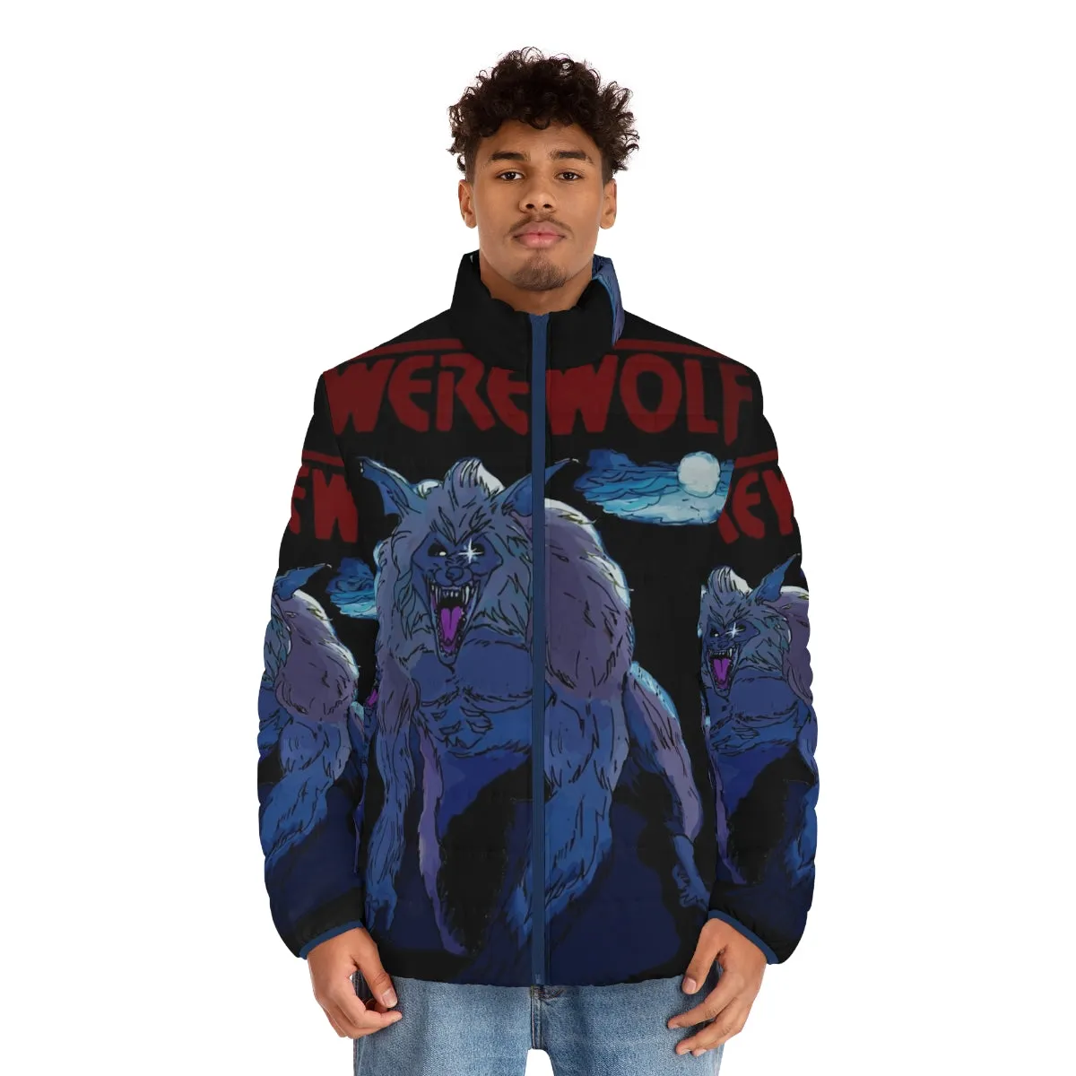 1987 Werewolf TV Show Puffer Jacket | Retro 80s Horror Apparel