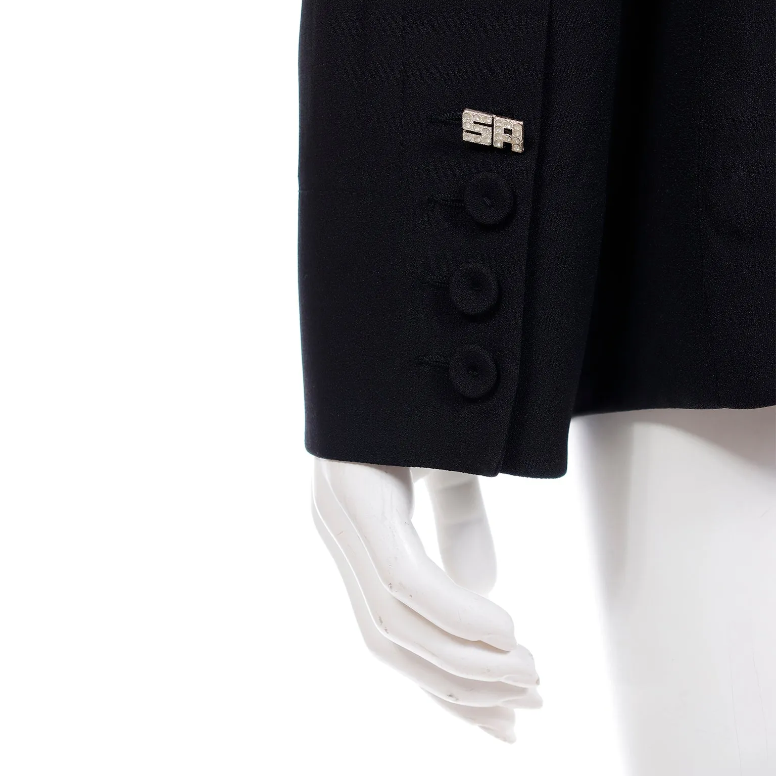 1990s Vintage Sonia Rykiel Black Tuxedo Style Jacket