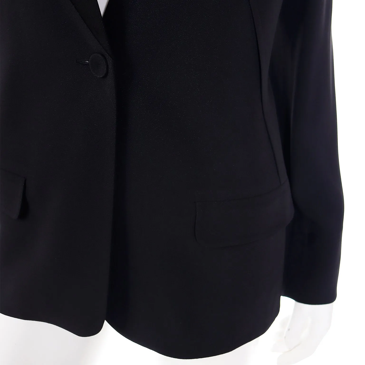 1990s Vintage Sonia Rykiel Black Tuxedo Style Jacket