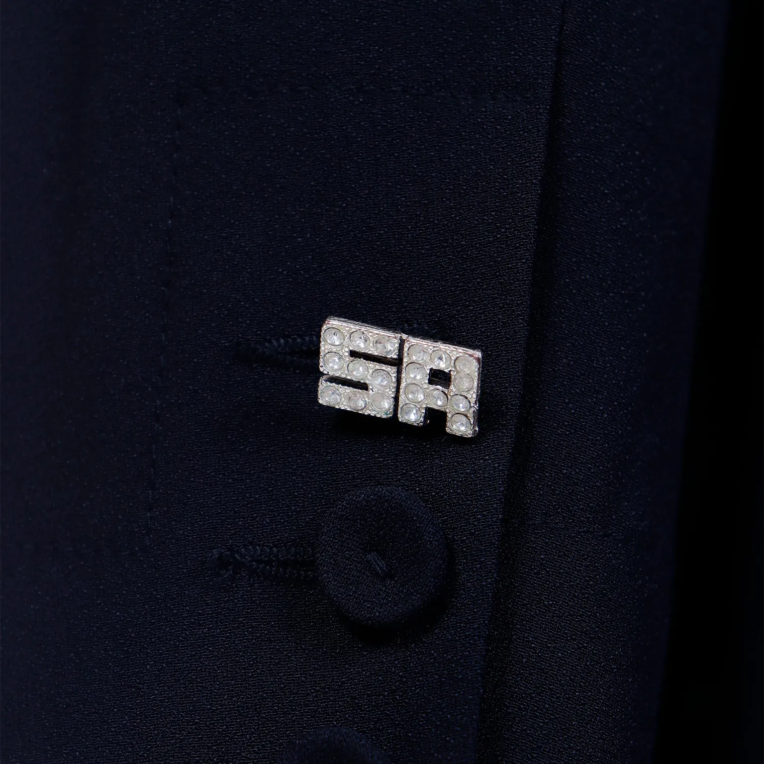 1990s Vintage Sonia Rykiel Black Tuxedo Style Jacket