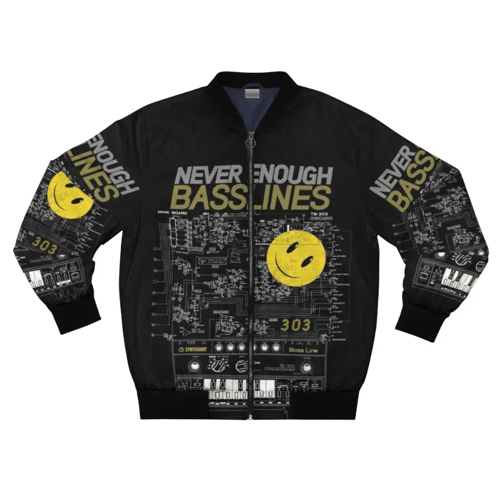 303 / Never Enough Basslines Bomber Jacket - Synth and Electronic Music