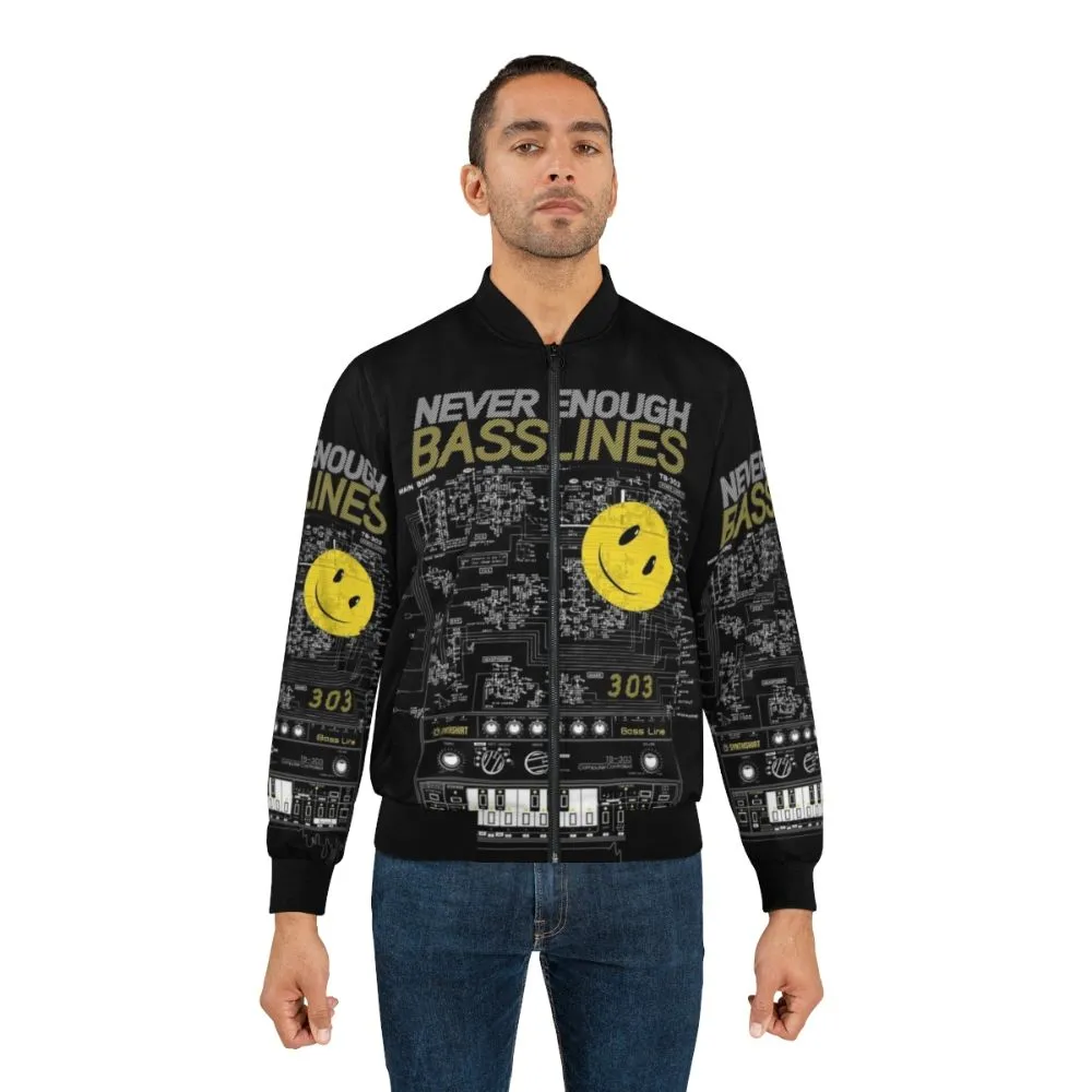 303 / Never Enough Basslines Bomber Jacket - Synth and Electronic Music