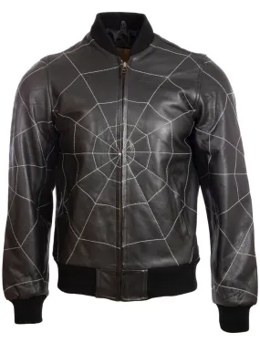 4FZ5 Men's Web Bomber Jacket - Black/White