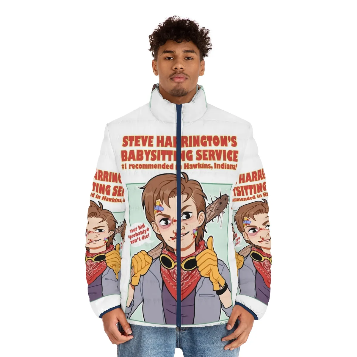 '80s-Inspired Steve Harrington Puffer Jacket: Babysitting in Style