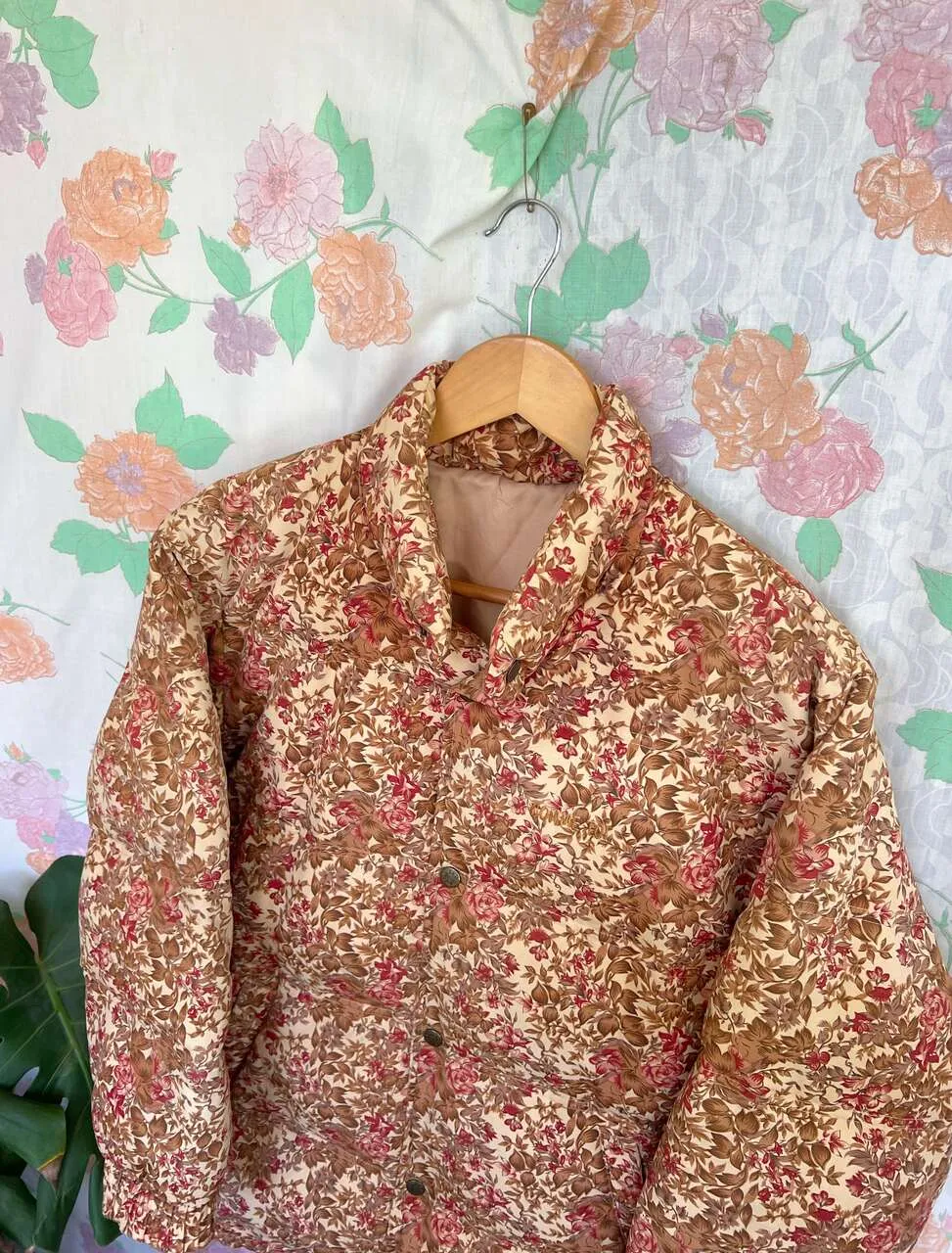 90's Hysterical Flower Puffer Coat