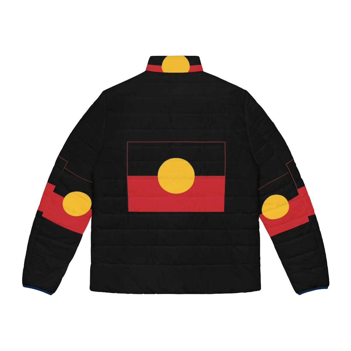 Aboriginal Flag 6 Puffer Jacket - Celebrate Indigenous Culture