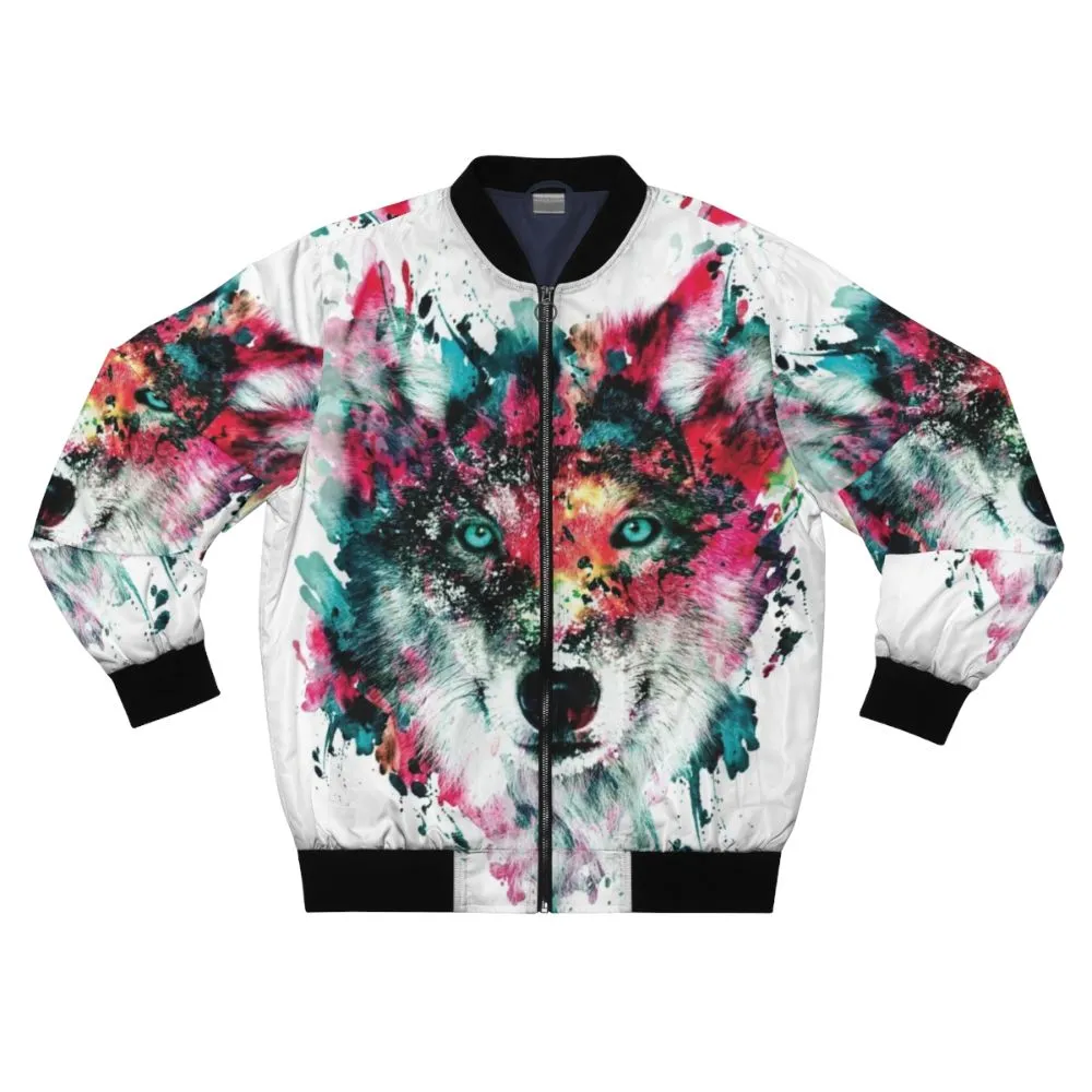 Abstract Wolf II Bomber Jacket