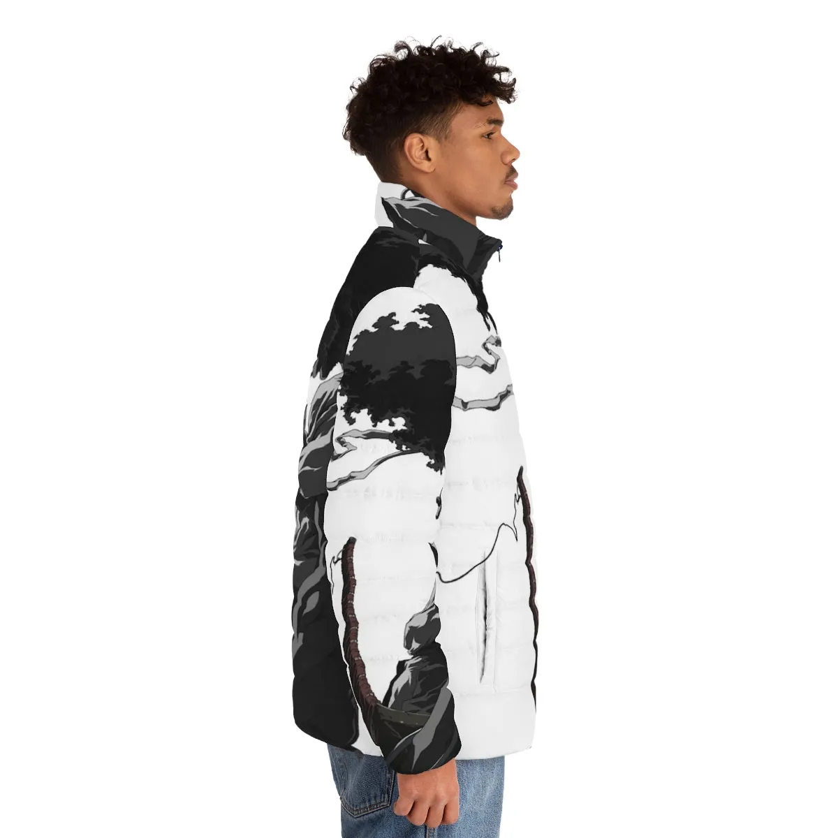 Afro Samurai Anime Inspired Puffer Jacket for Streetwear Style