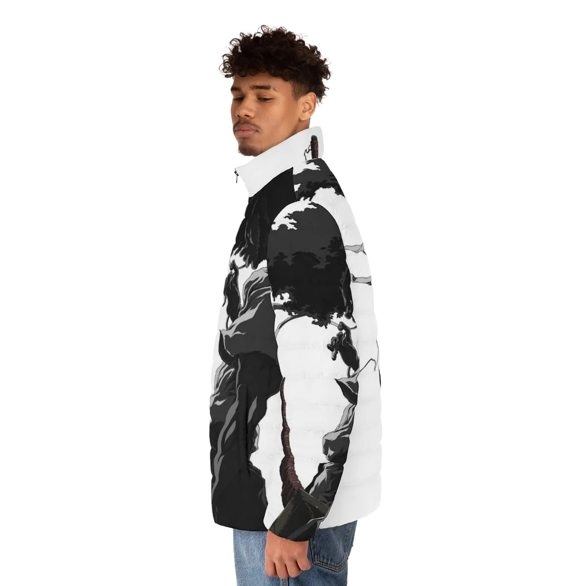 Afro Samurai Anime Inspired Puffer Jacket for Streetwear Style