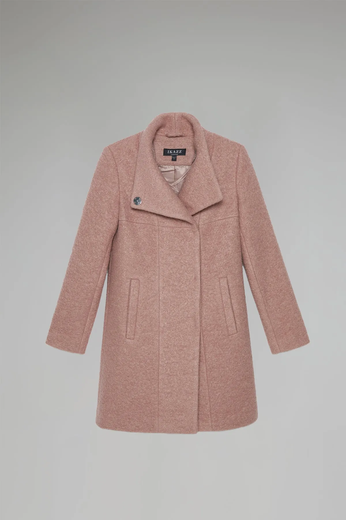 Asymmetrical Mid-Length Wool Coat & Jacket