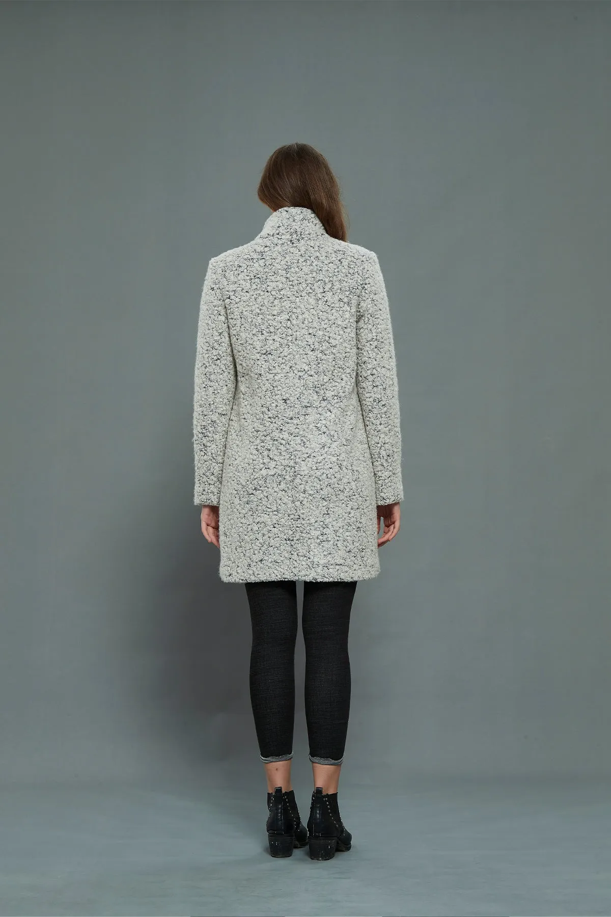 Asymmetrical Mid-Length Wool Coat & Jacket