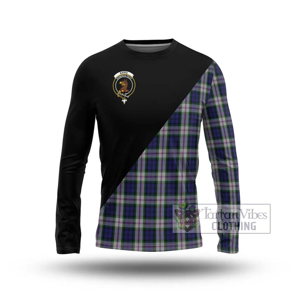 Baird Dress Tartan Long Sleeve T-Shirt with Family Crest and Military Logo Style