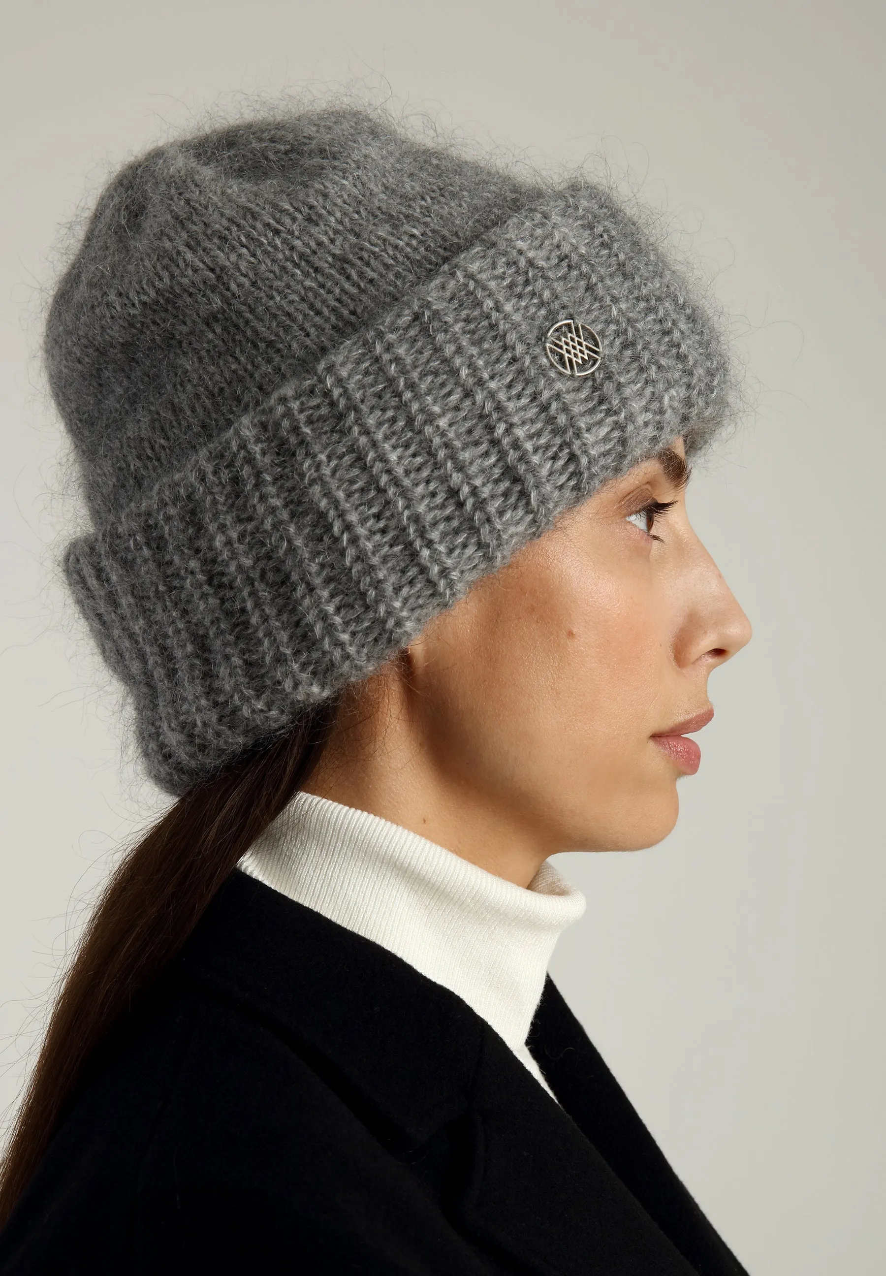 BARROW CHUNKY BEANIE & MILLER RIB SCARF SET - Grey melange