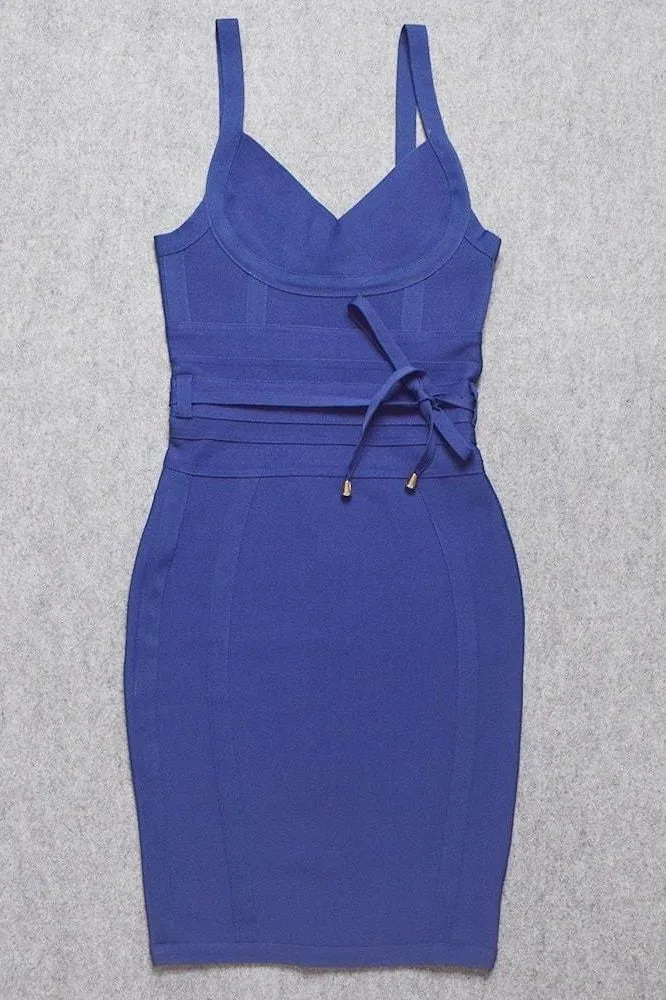 Bek Bandage Dress - Navy Blue