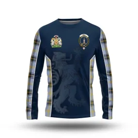 Bell Tartan Long Sleeve T-Shirt with Family Crest and Lion Rampant Vibes Sport Style