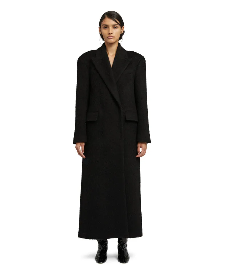 Blended wool "Brushed Wool felt" coat Black