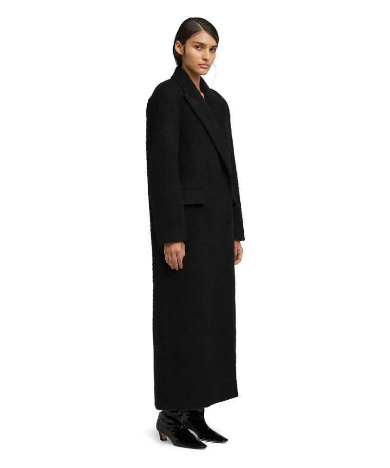 Blended wool "Brushed Wool felt" coat Black