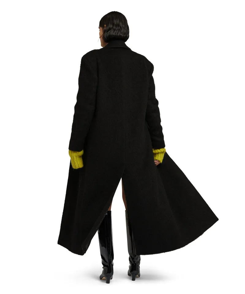 Blended wool "Brushed Wool felt" coat Black