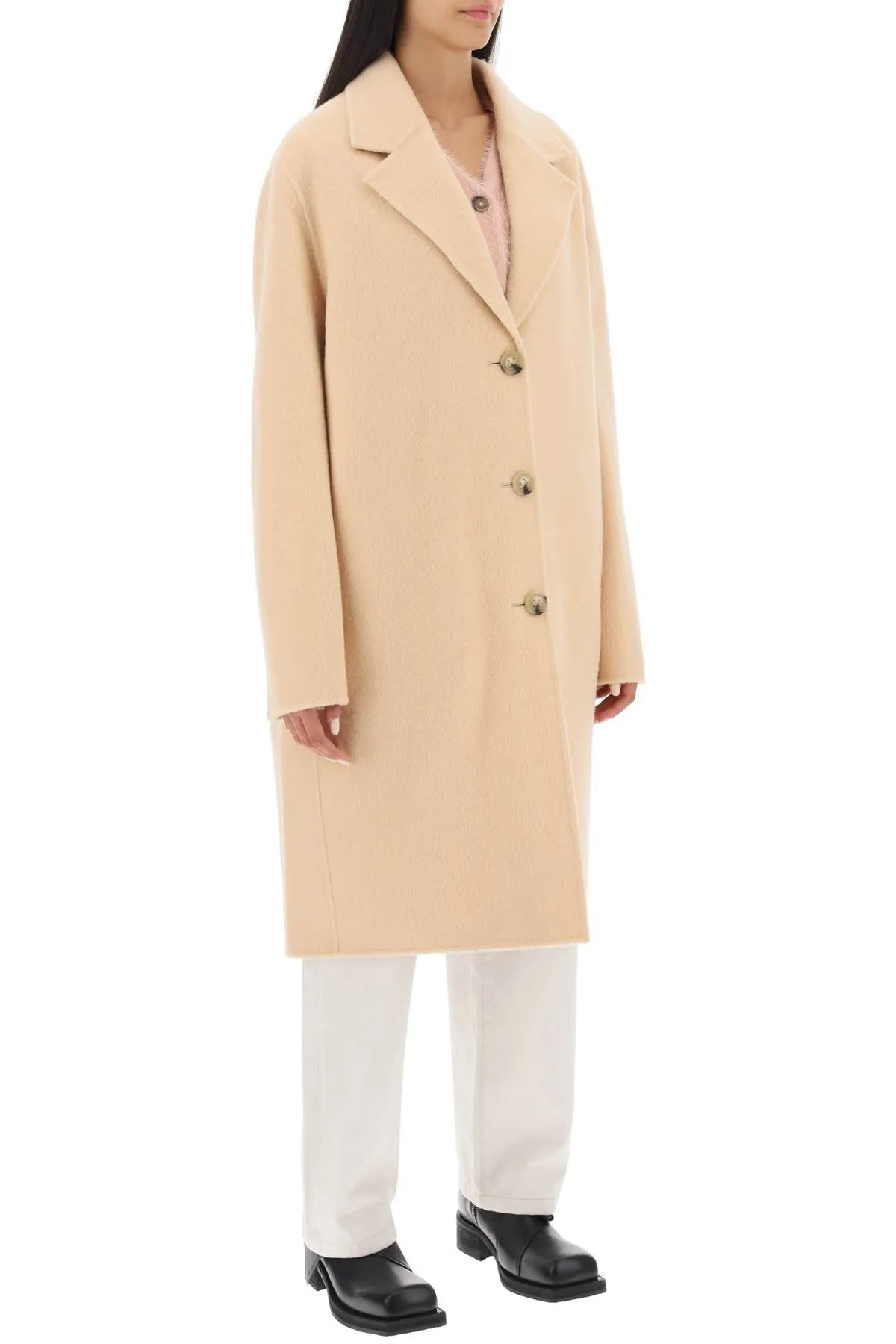 brushed-wool coat