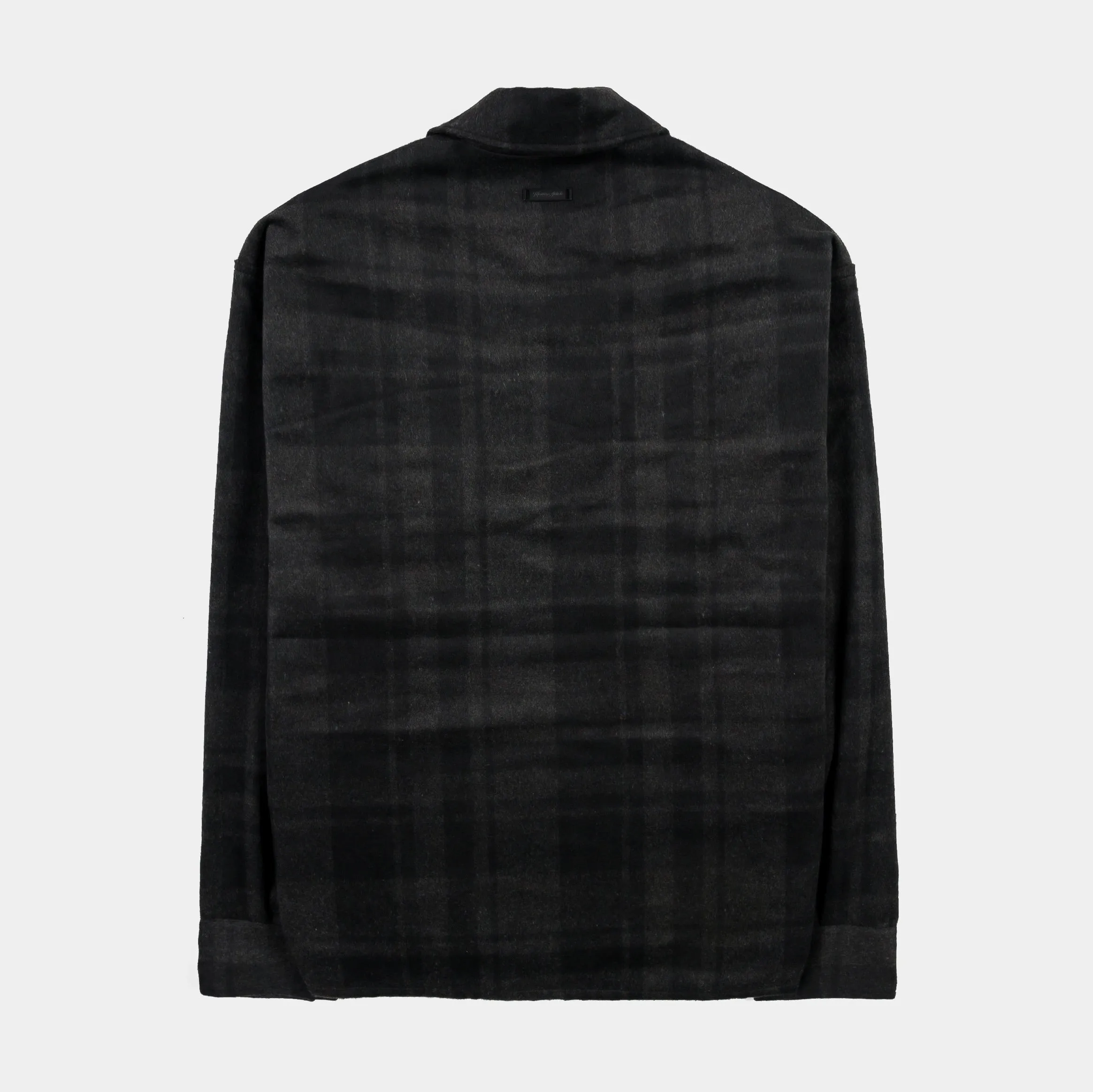 Checked Plaid Mens Jacket (Black)