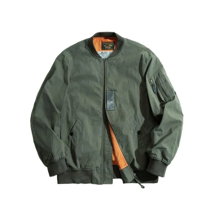 Classic Reversible Bomber Jacket for Autumn and Winter Casual Wear