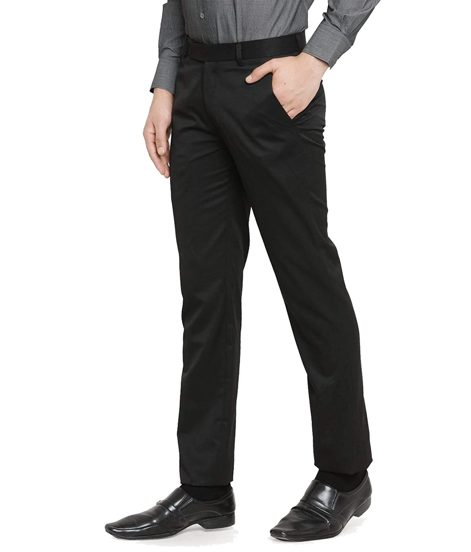 Cliths Black Formal Trouser For Mens Slim Fit/Black Pant For Mens Formal