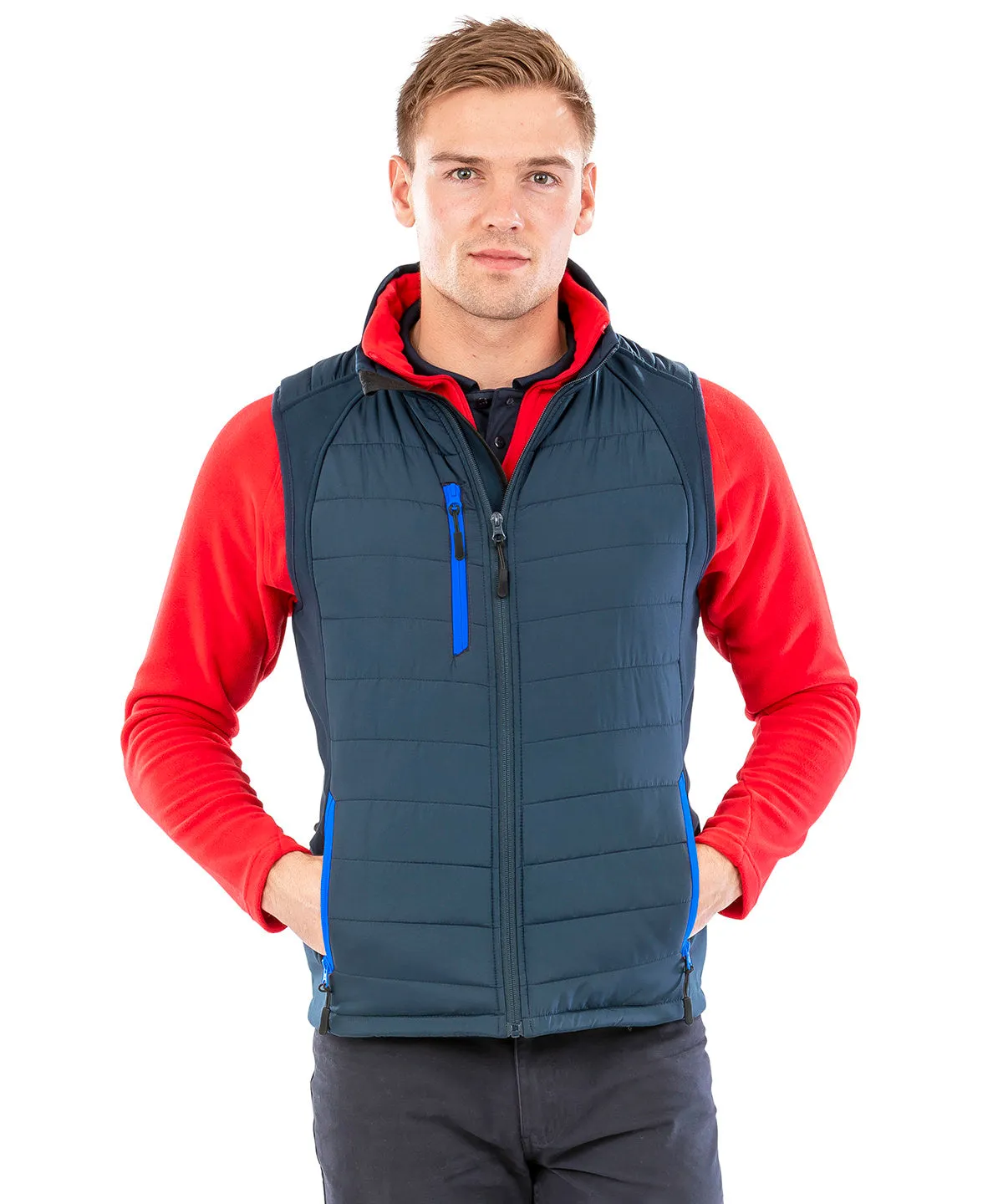 compass padded softshell gilet | Black/Lime