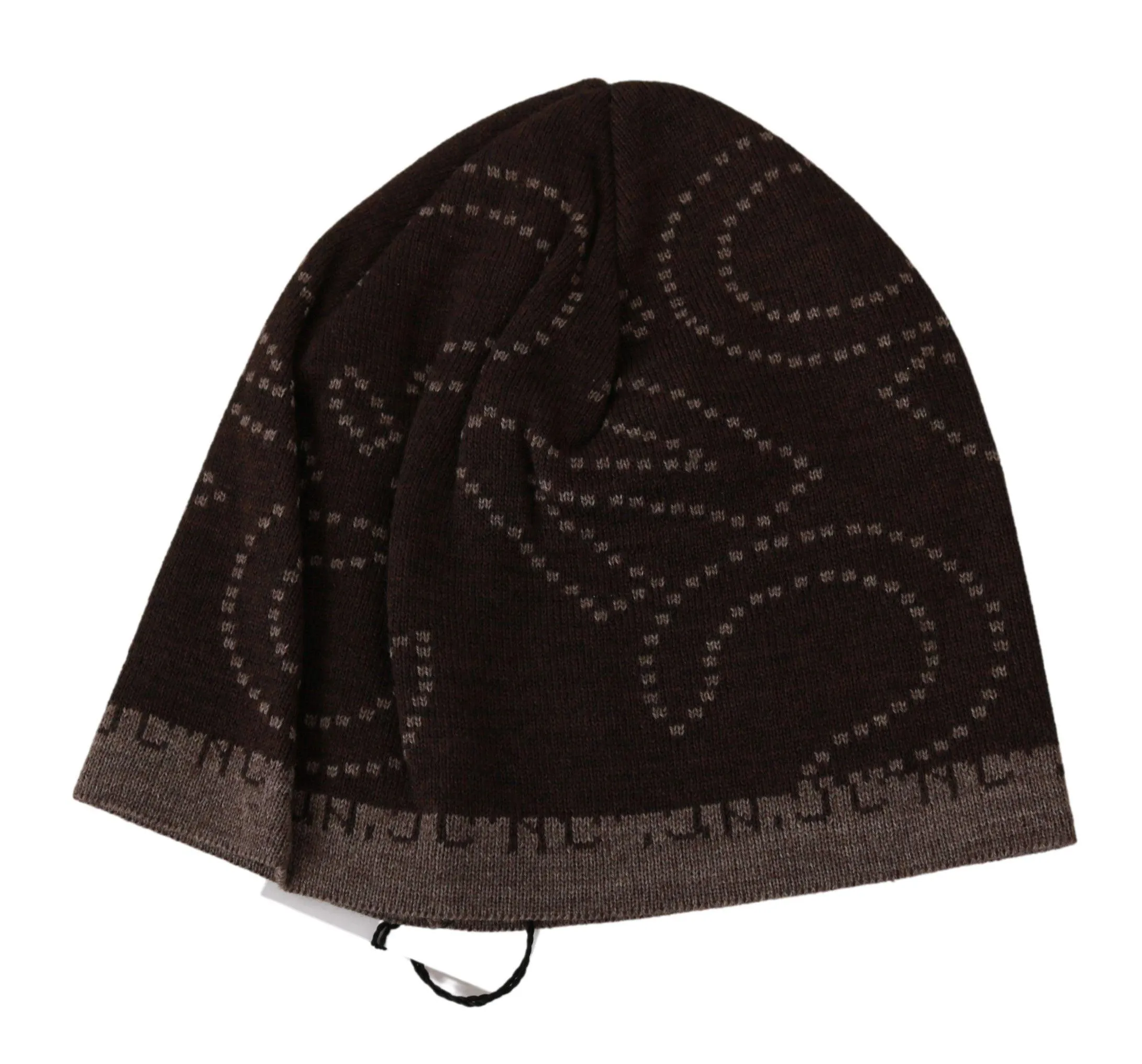 Costume National Chic Two-Tone Wool Blend Beanie