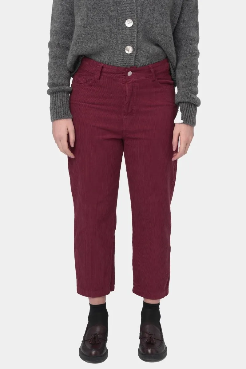 Cotton Corduroy Straight Leg Pant