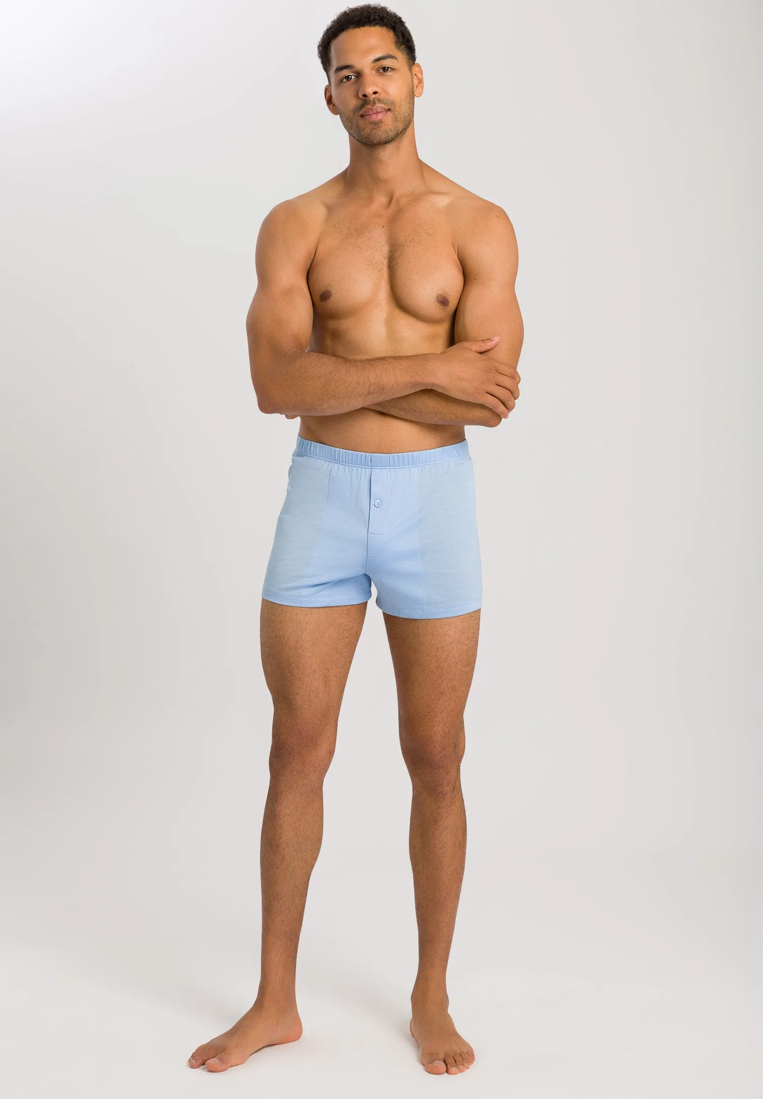 Cotton Sporty Cotton Knit Boxer With Button Fly | Placid Blue 73505-2531