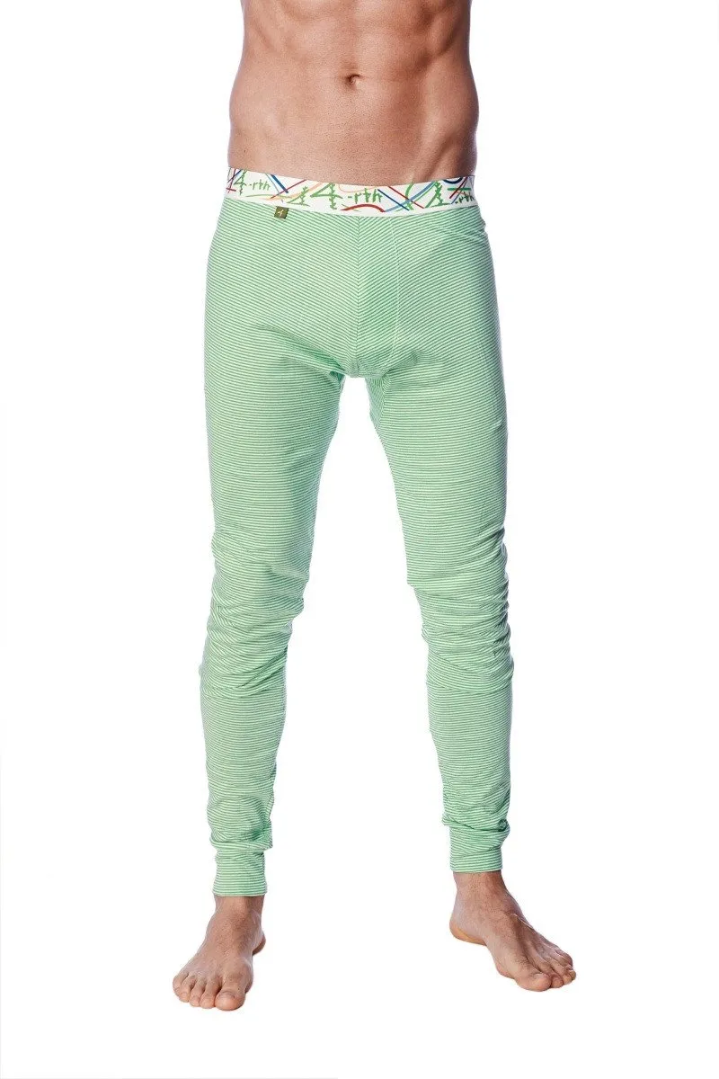 Crosstrain Thermal Yoga Pant (Green & White Stripe)