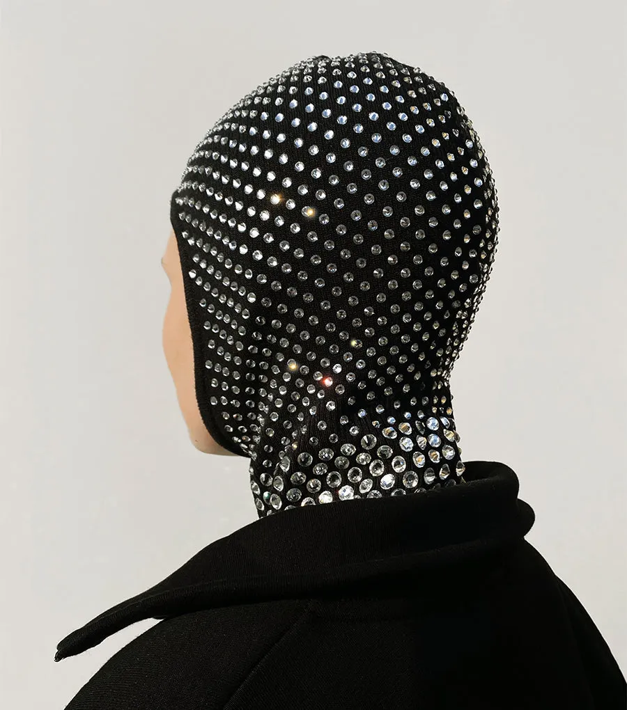 Crystal-embellished Balaclava Mask Hat