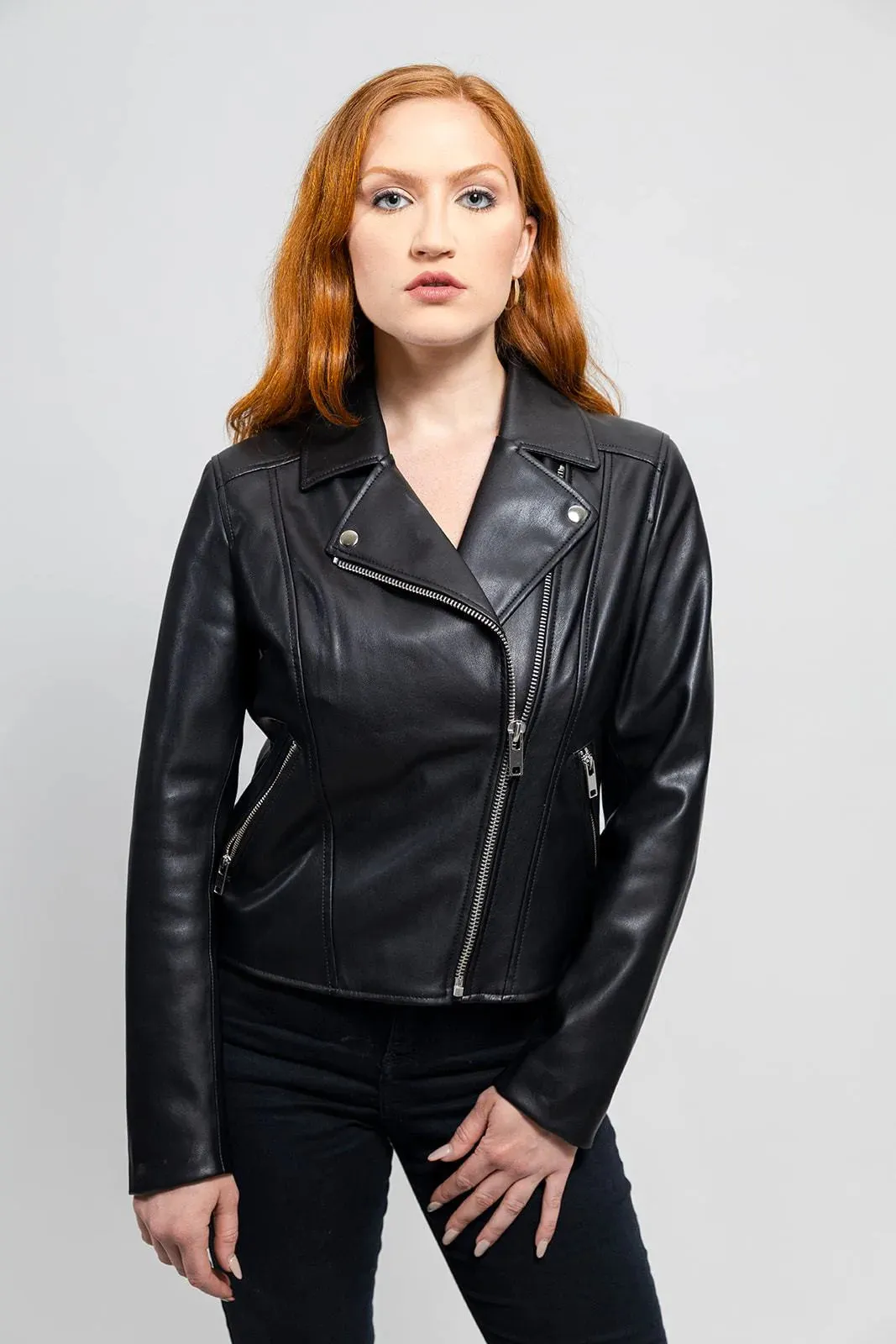 Demi Womens Vegan Faux Leather Jacket