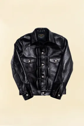 Double Helix 'Gold Digger' Type 2 Horsehide Leather Jacket - Black