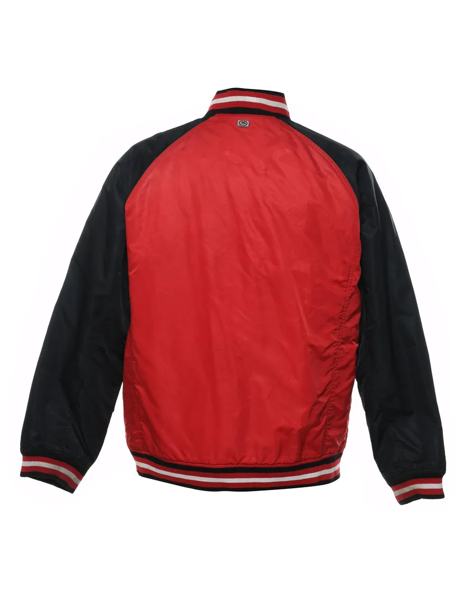 Ecko Unltd Y2K Red & Black Embroidered Bomber Jacket - XL