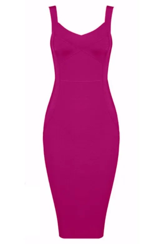 Freya Bandage Dress - Magenta Pink