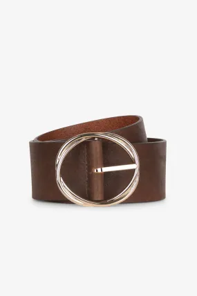 Genuine Leather belt with  twist buckle