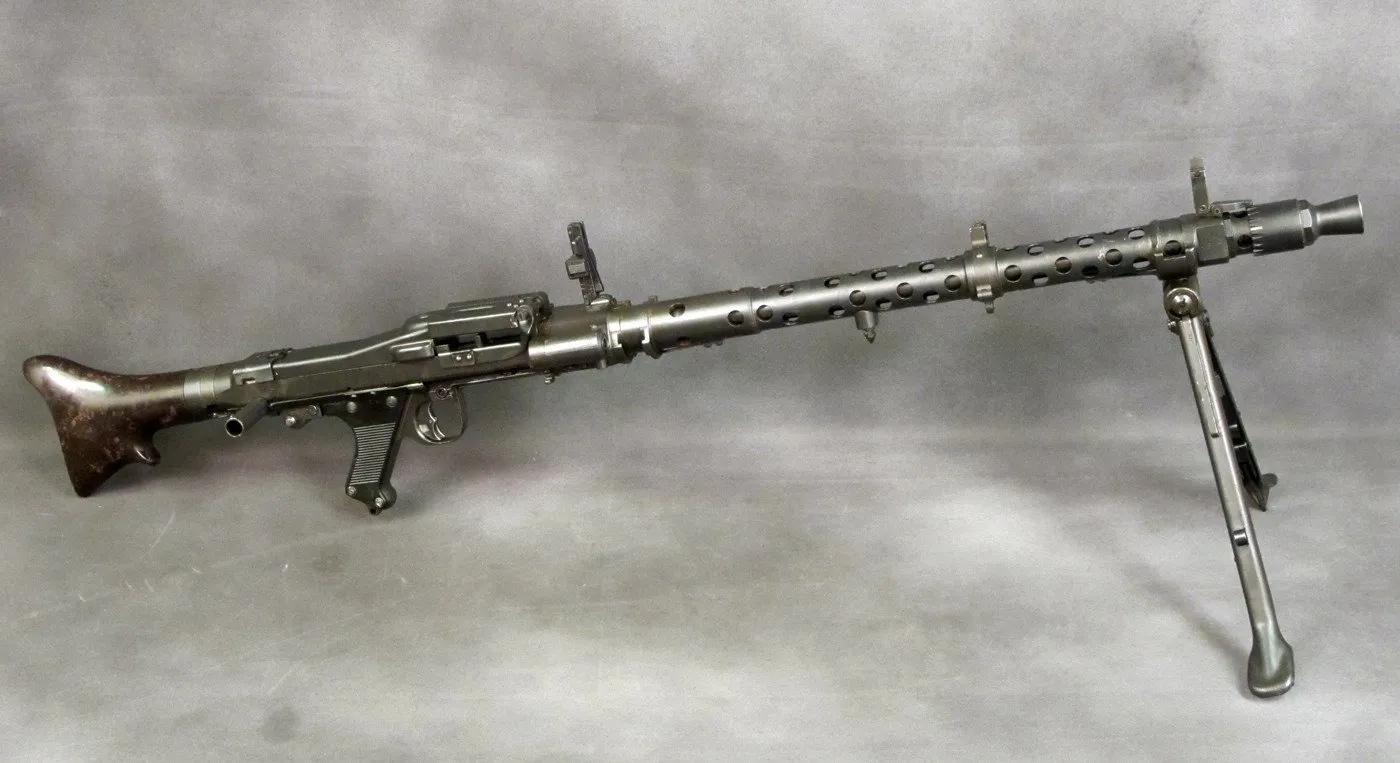 German MG 34 Display Machine Gun with Bakelite Stock & Partially Matched Serial Numbers