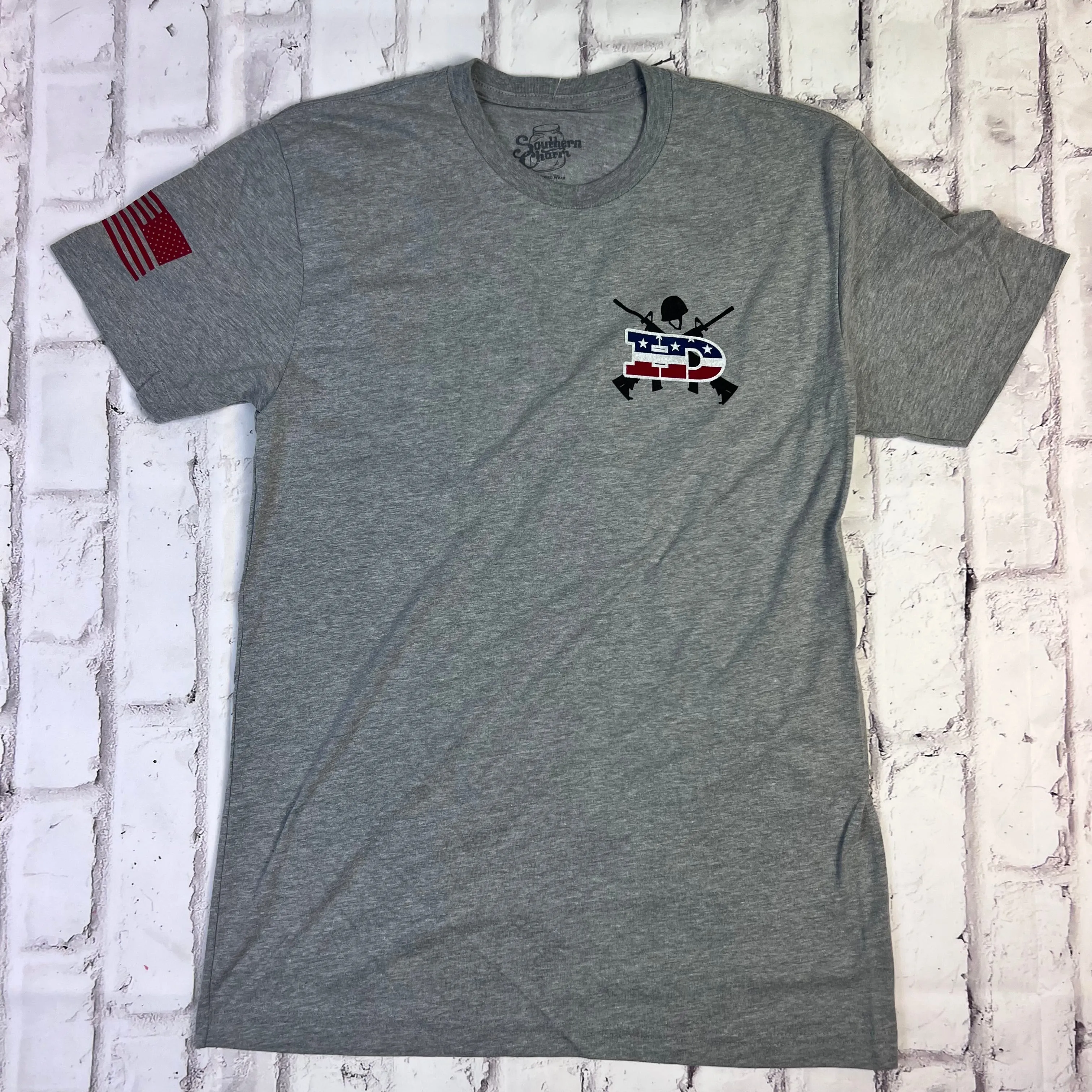 Hammer Down "Military" Short Sleeve T-shirt - Heather Grey