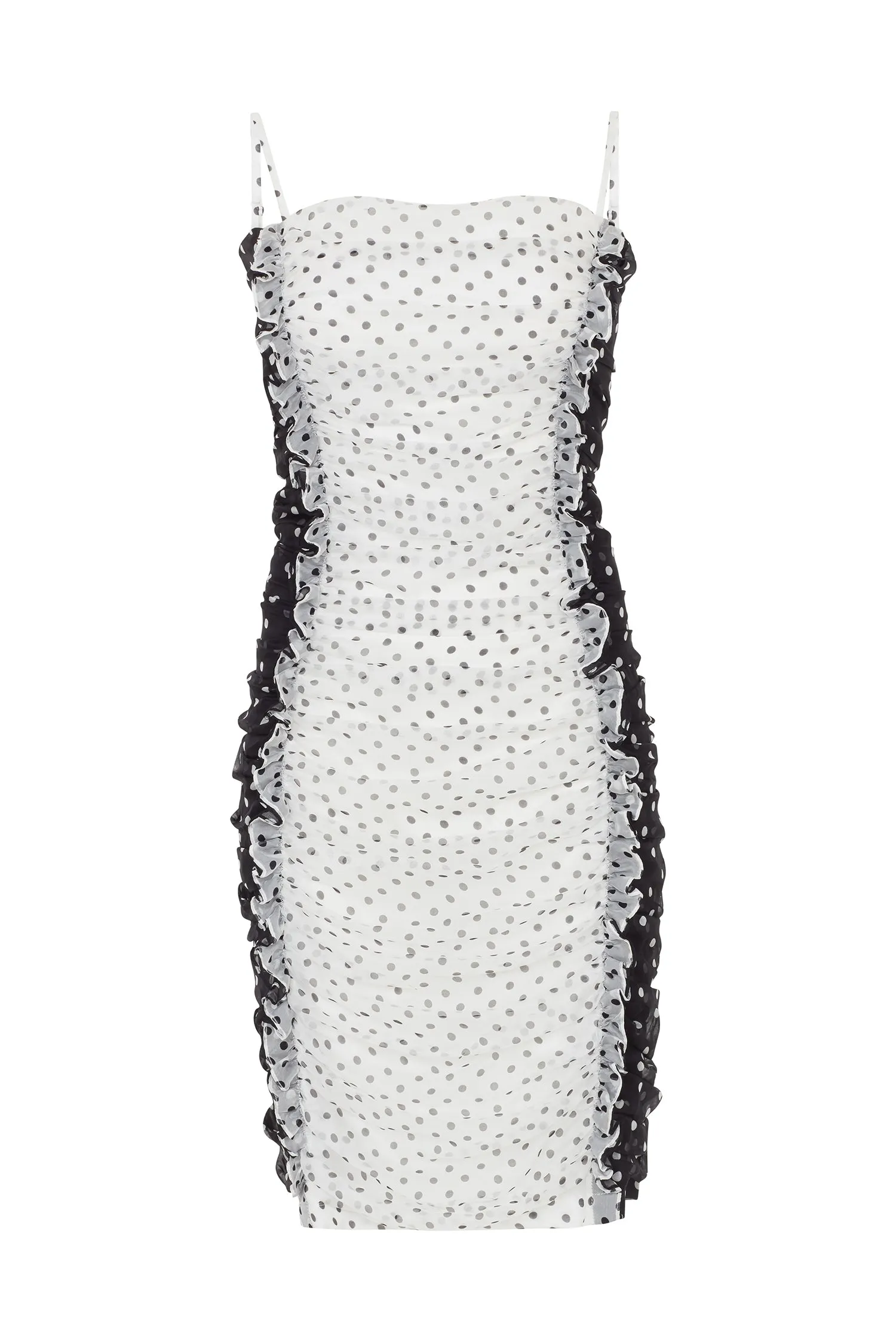 House of Holland Bodycon Polka Gathered Dress