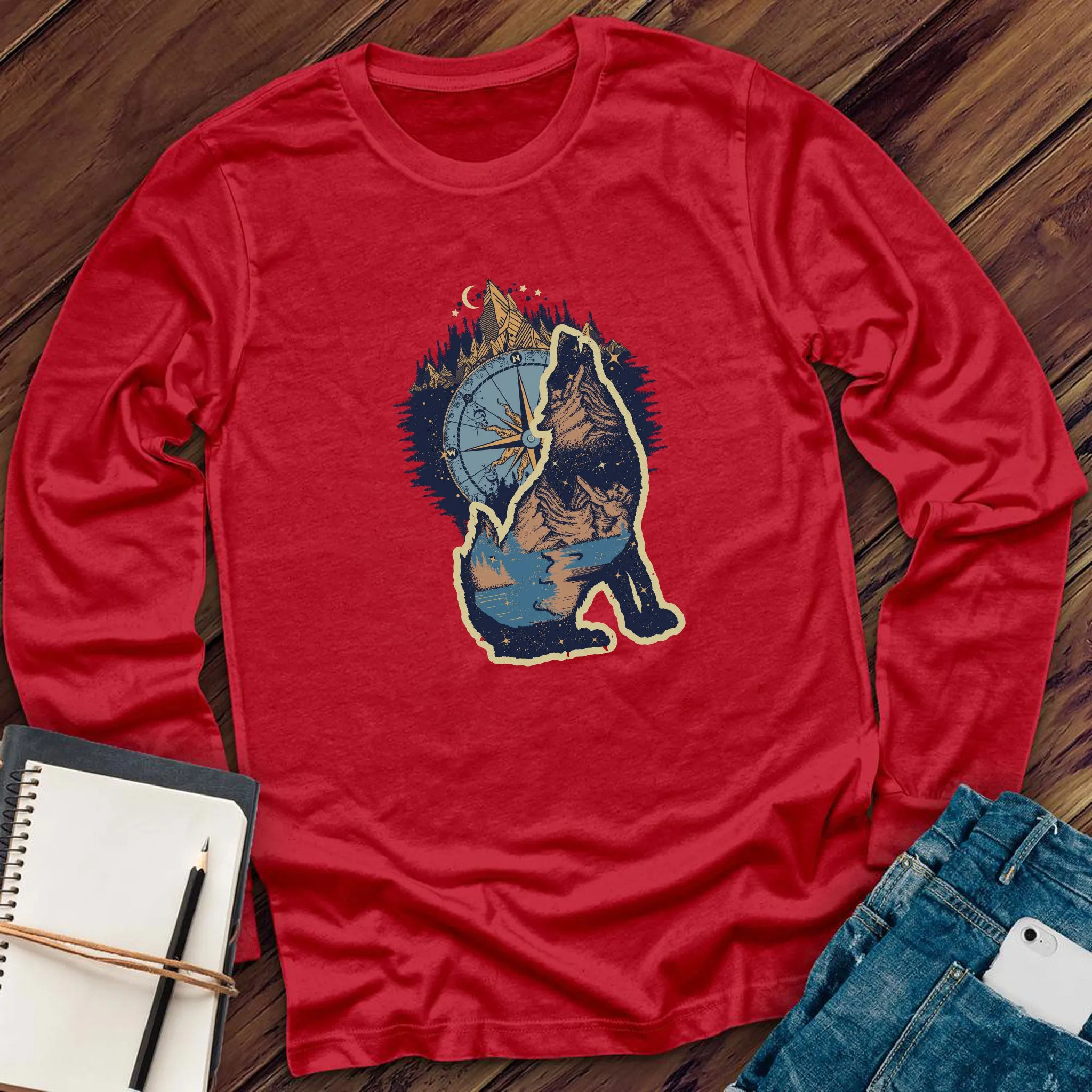 Howling Wolf Compass Long Sleeve