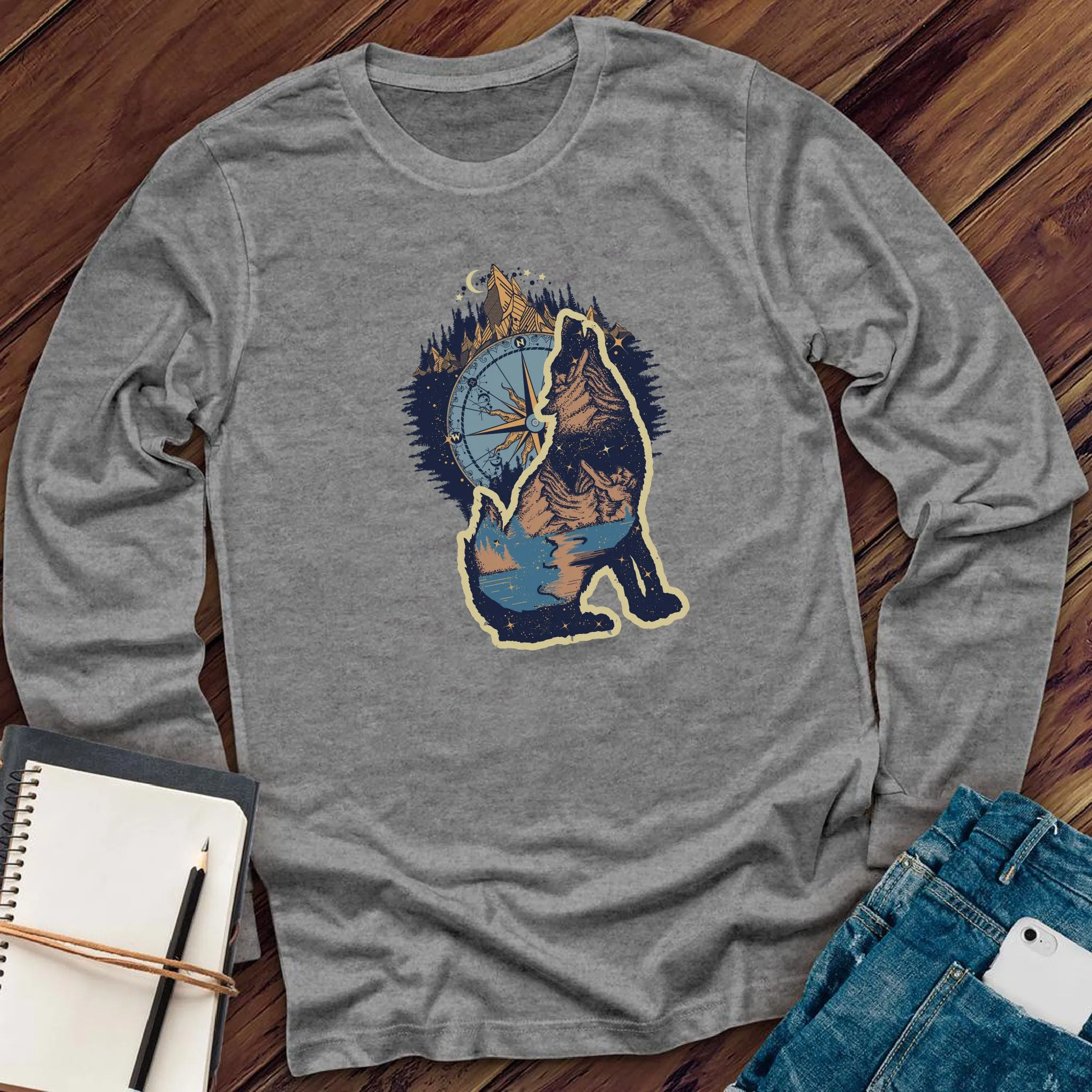 Howling Wolf Compass Long Sleeve