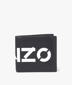 Kenzo Logo Foldable Leather Wallet