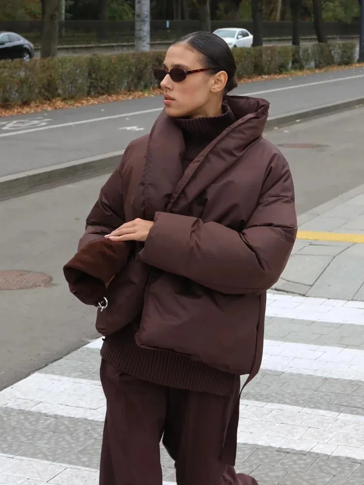 Korina - Puffer jacket with belt