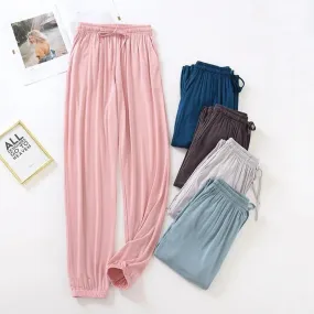 Ladies Summer Lounge Pants | Modal Fabric | Drawstring Closure | Multiple Colors | Sizes: M-XXL