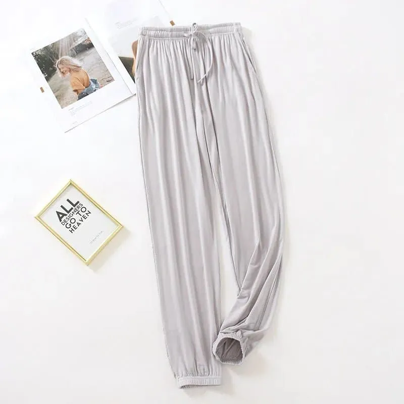 Ladies Summer Lounge Pants | Modal Fabric | Drawstring Closure | Multiple Colors | Sizes: M-XXL