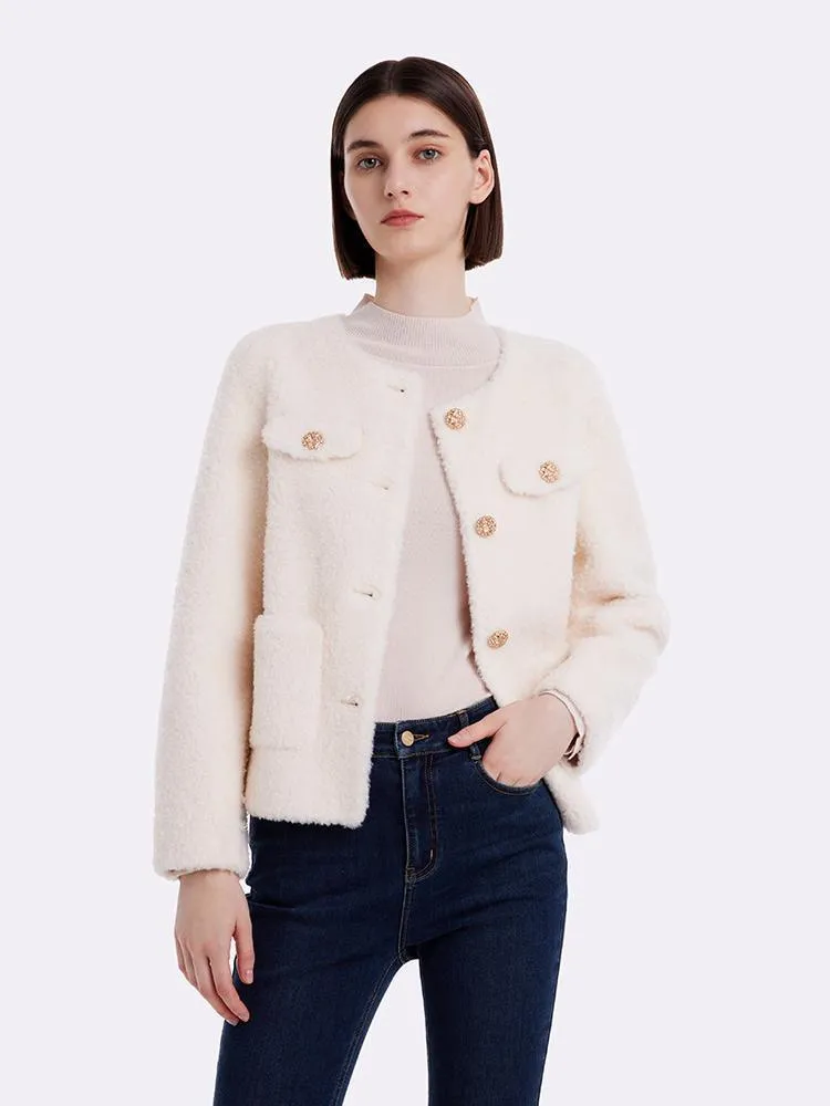 Lamb Wool Crop Coat