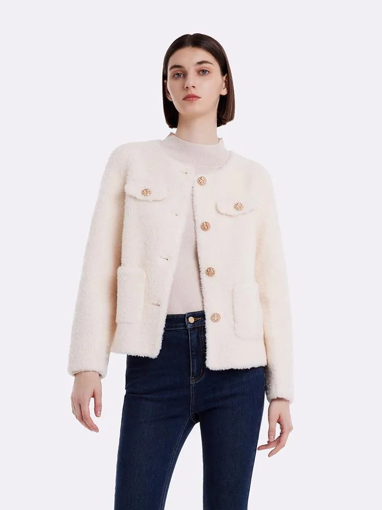 Lamb Wool Crop Coat